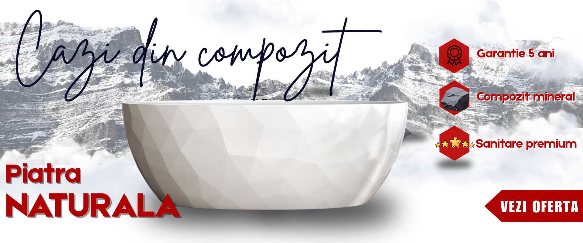 Cazi freestanding compozit