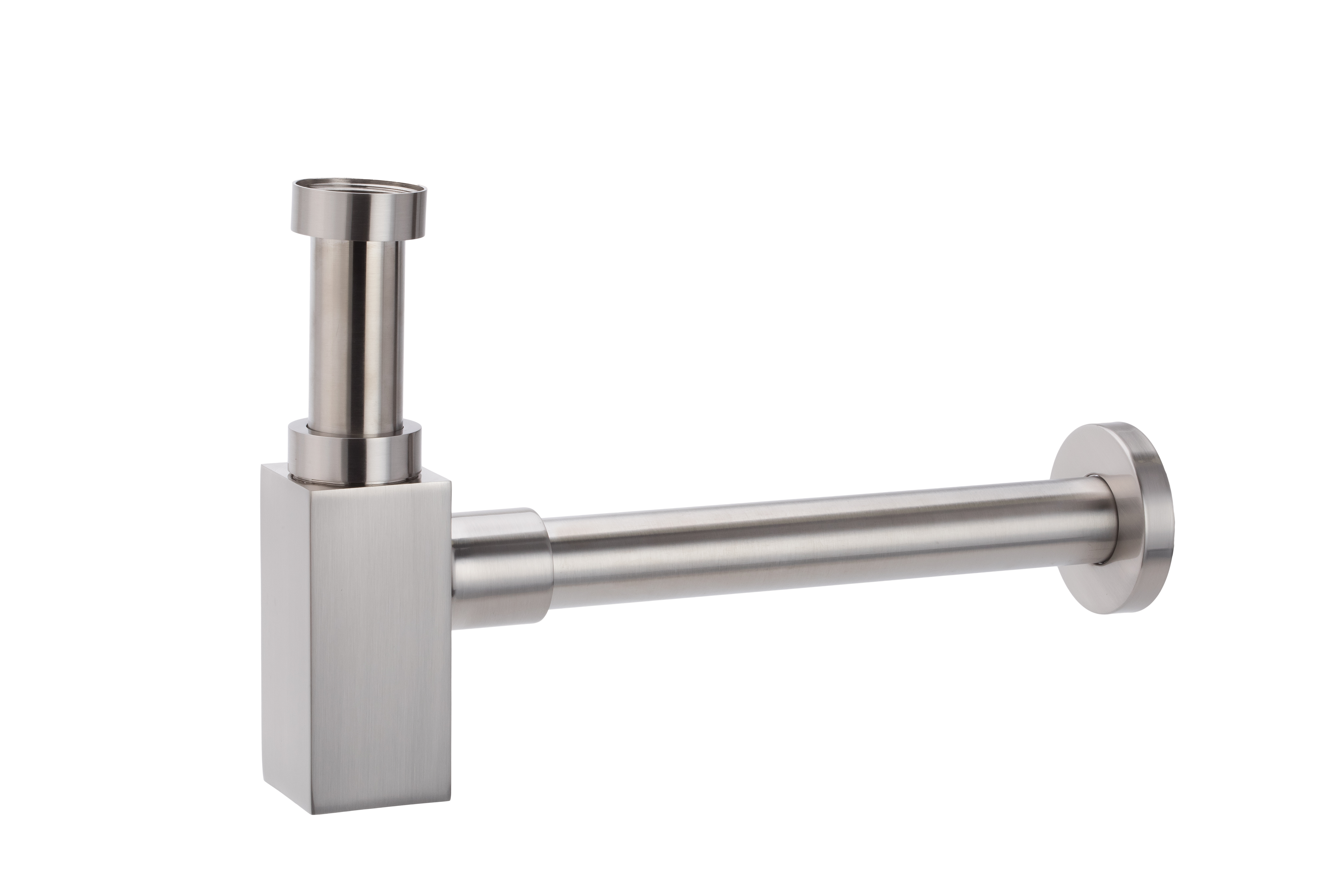 Sifoane, ventile si racorduri - Sifon lavoar rectangular tip butelie Kleome din alama 1 1/4"x32 mm, nichel periat