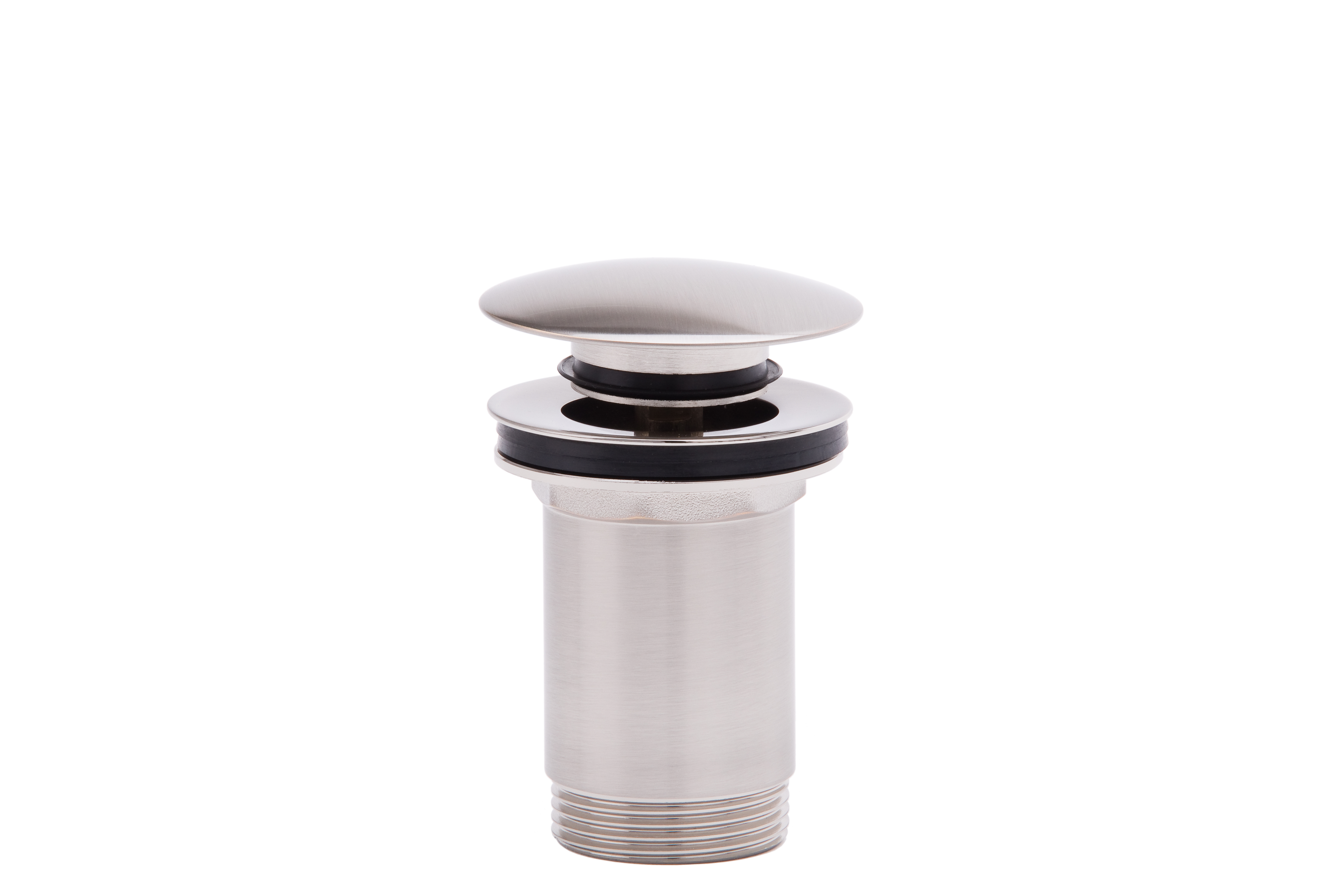 Sifoane, ventile si racorduri - Ventil lavoar click-clack Kleome cu preaplin, 1 1/4" alama, nichel periat