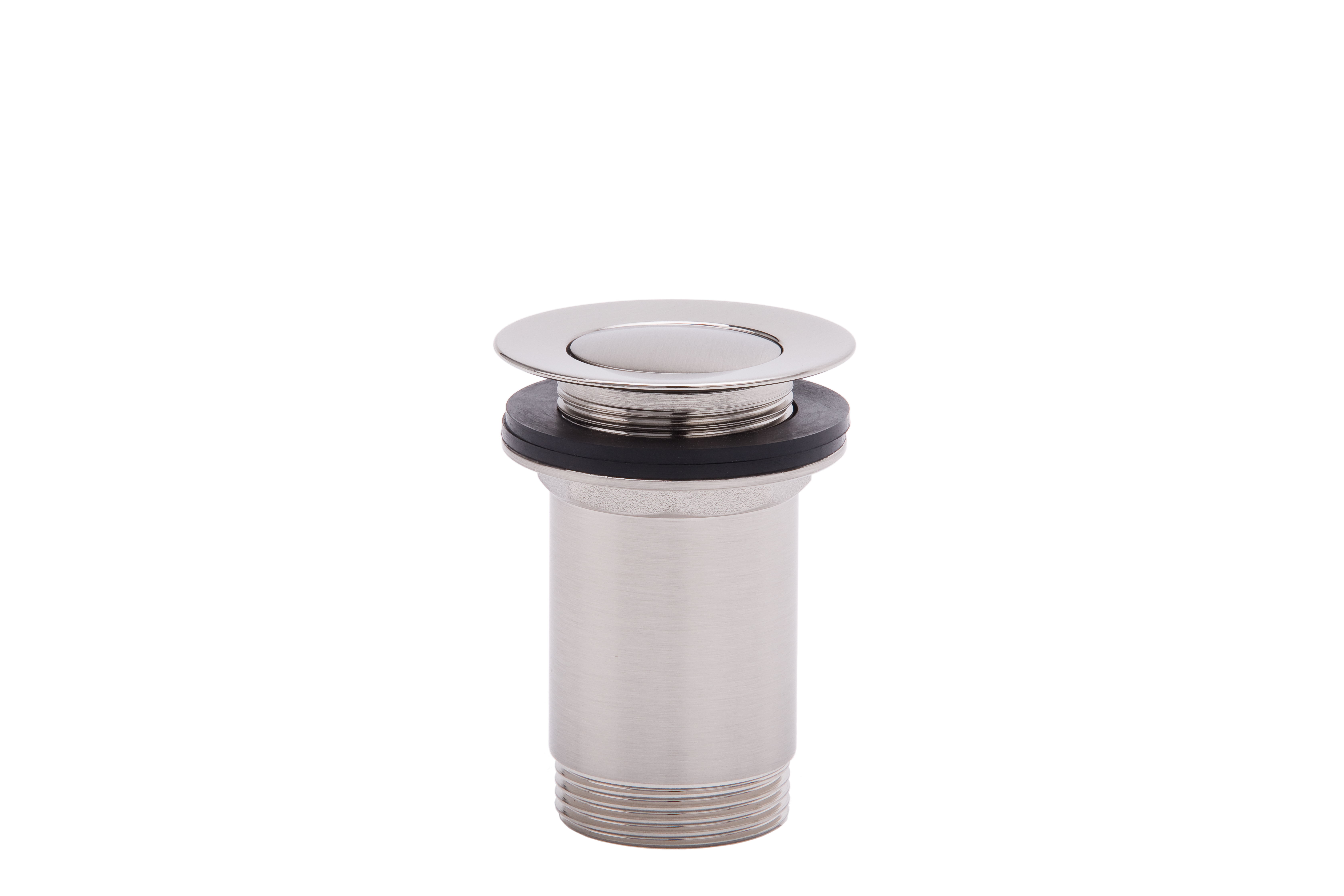 Sifoane, ventile si racorduri - Ventil lavoar click-clack Kleome cu preaplin, G1 1/4" alama, nichel periat