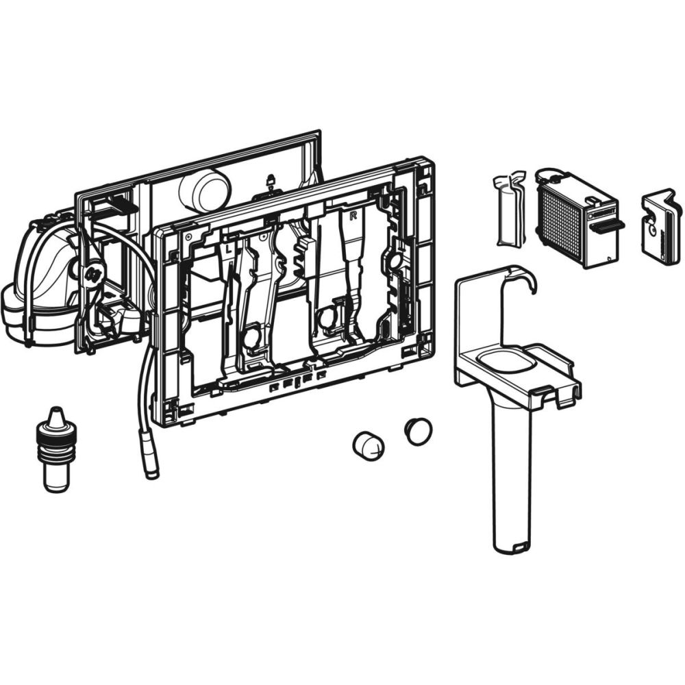 Modul Geberit DuoFresh actionare automata si insertie cartuse odorizante pentru rezervor incastrat Sigma 12 cm, antracit [6]