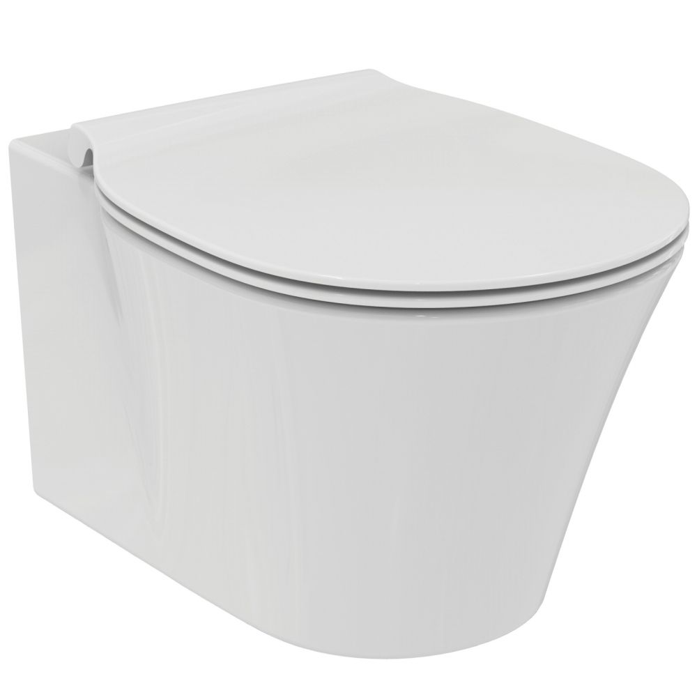 Vas wc suspendat Ideal Standard Connect Air AquaBlade alb lucios cu capac soft close inclus