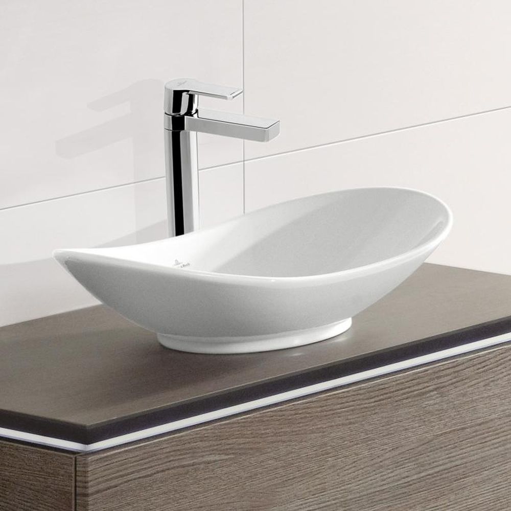 Lavoar pe blat alb lucios 61 cm, oval, Villeroy & Boch My Nature [2]