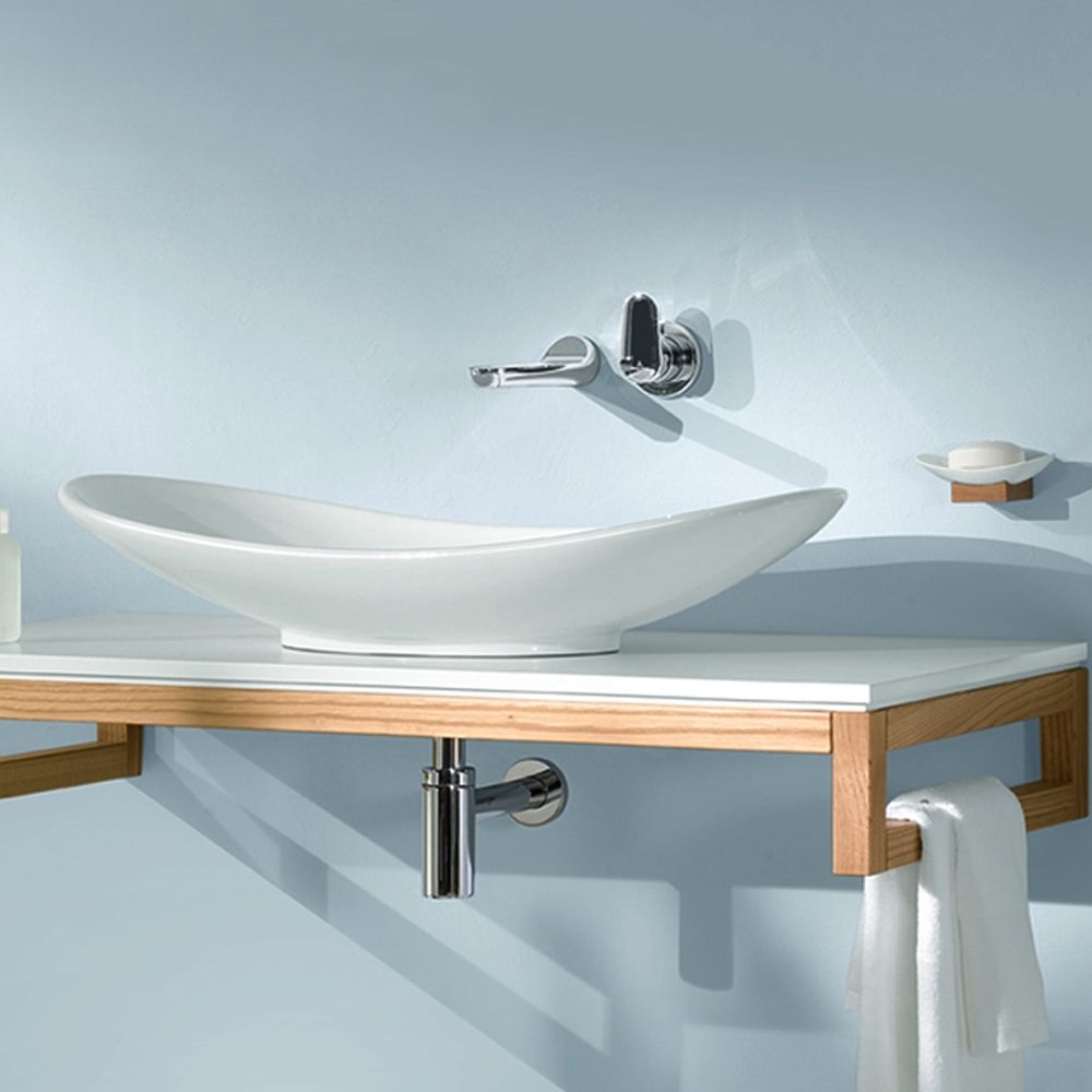 Lavoar pe blat alb lucios 61 cm, oval, Villeroy & Boch My Nature [3]