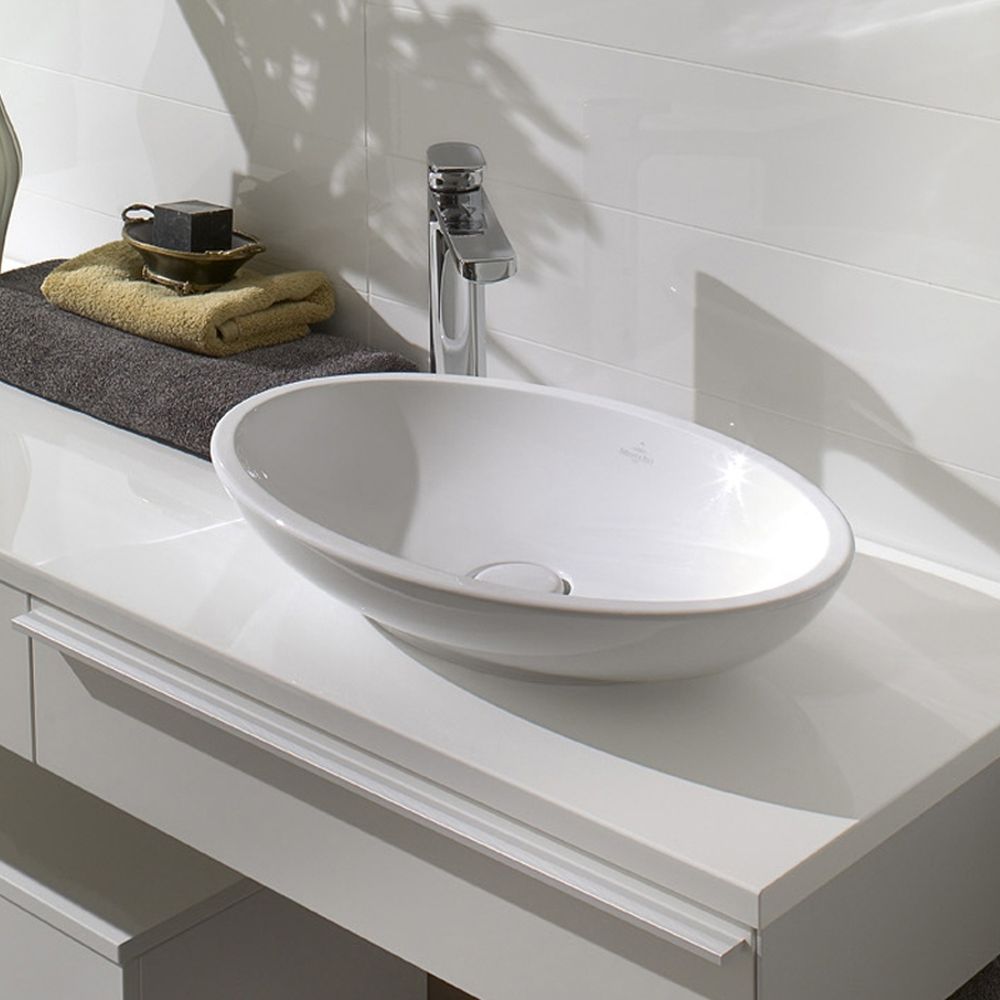 Lavoar pe blat alb lucios 63 cm, oval, Villeroy & Boch, Loop & Friends [3]
