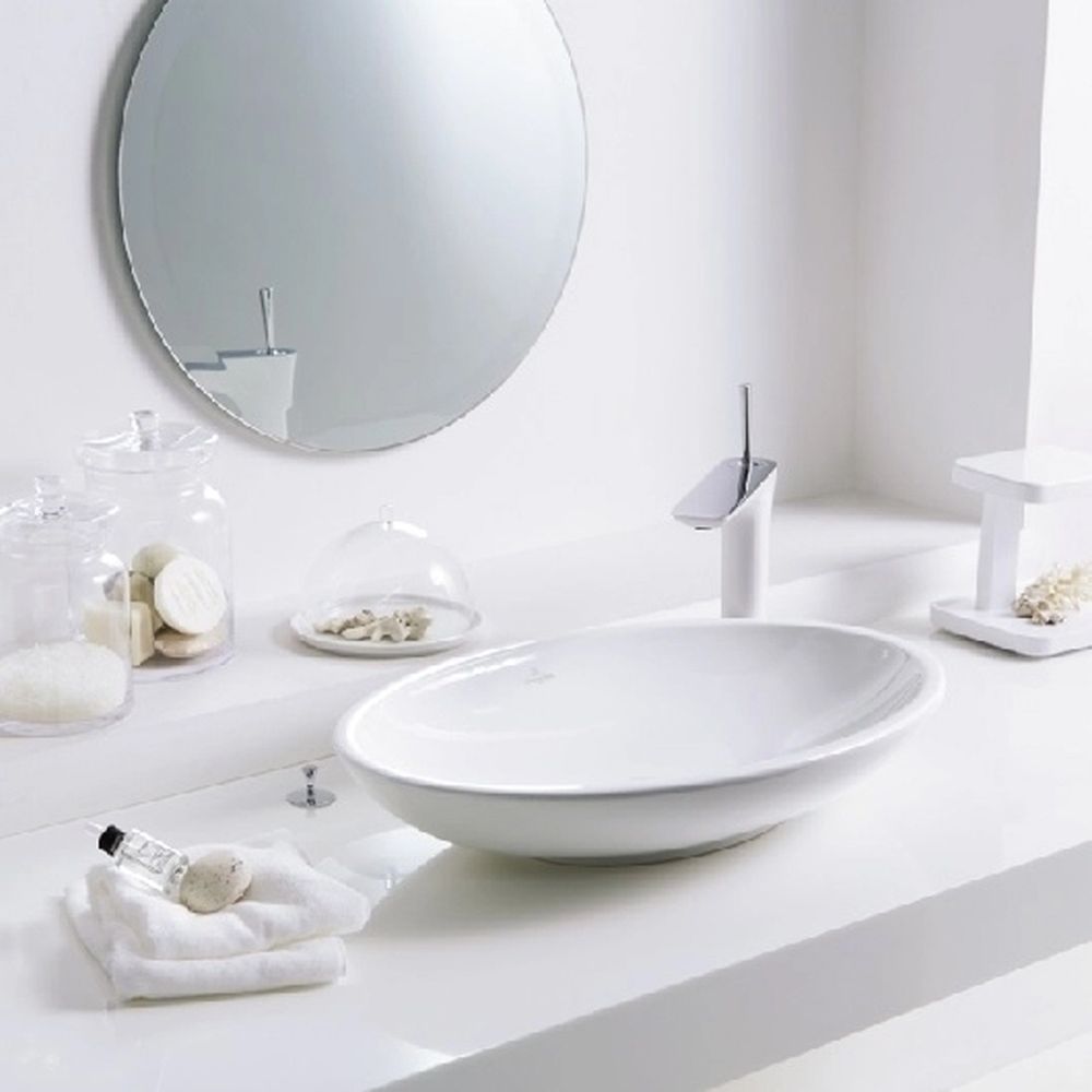 Lavoar pe blat alb lucios 63 cm, oval, Villeroy & Boch, Loop & Friends [4]