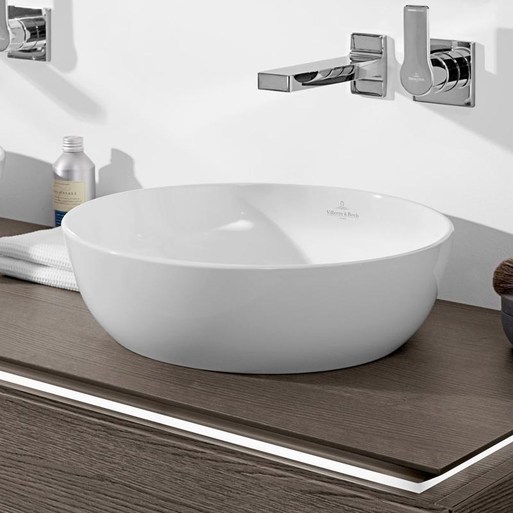 Lavoar pe blat alb lucios 43 cm, rotund, Villeroy & Boch Artis [2]