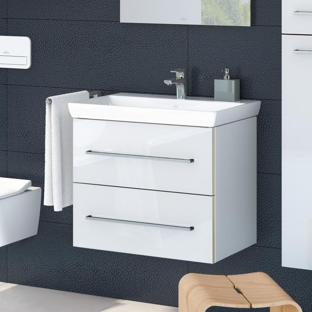 Mobilier lavoar baie alb cu 2 sertare Villeroy & Boch, Avento [2]