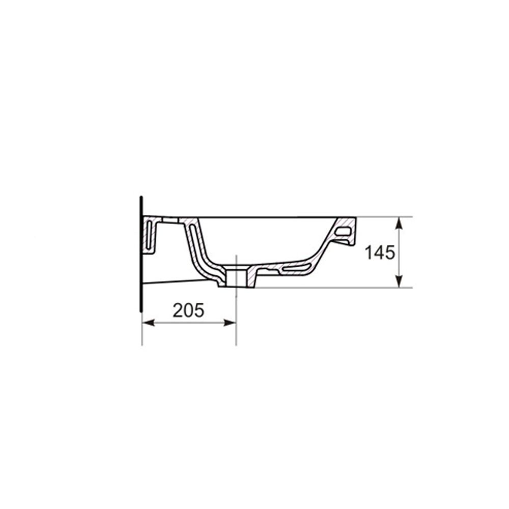 Lavoar baie suspendat alb lucios 60 cm Cersanit Easy [5]