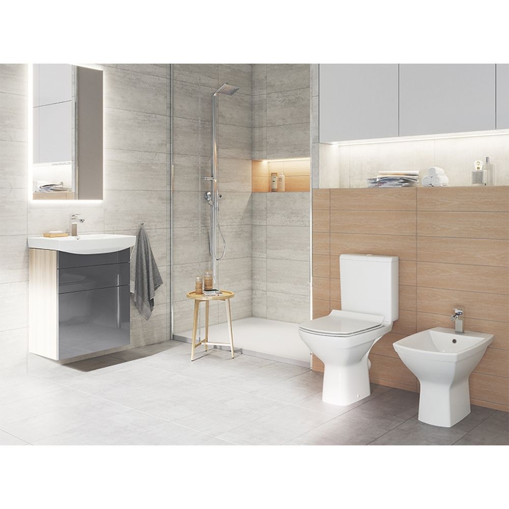 Vas wc rimless cu rezervor si capac Soft-Close si Easy Off inclus, Cersanit, Carina New [2]