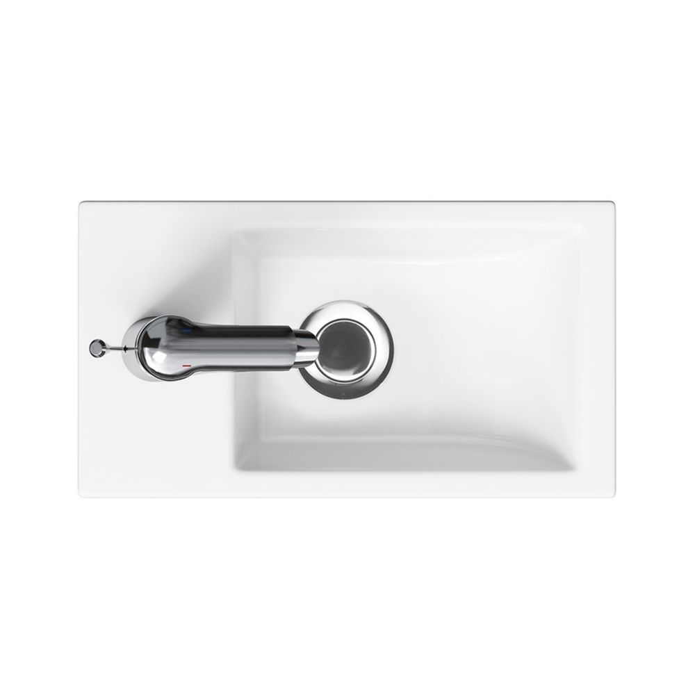 Lavoar baie mic alb lucios 40 cm pentru mobilier Como 40 Cersanit [4]