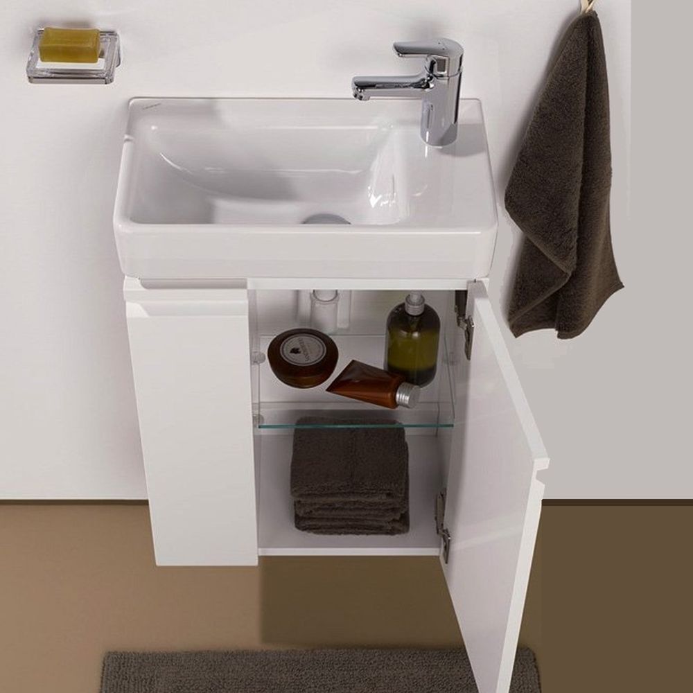 Lavoar baie mic alb lucios 40 cm pentru mobilier Como 40 Cersanit [3]
