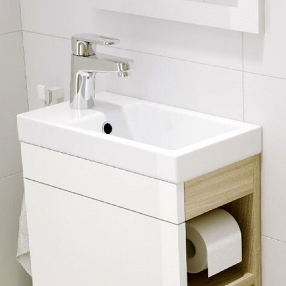 Lavoar baie mic alb lucios 40 cm pentru mobilier Como 40 Cersanit [2]