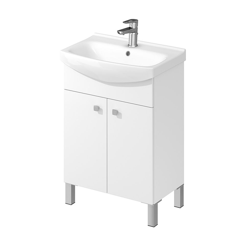 Set mobilier baie cu lavoar si dulap cu 2 usi, 60.5 x 41.5, Cersanit, Sati