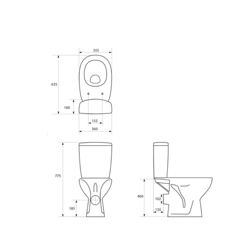 Vas WC rimless cu rezervor si capac Soft-Close inclus, Cersanit, Arteco New [7]