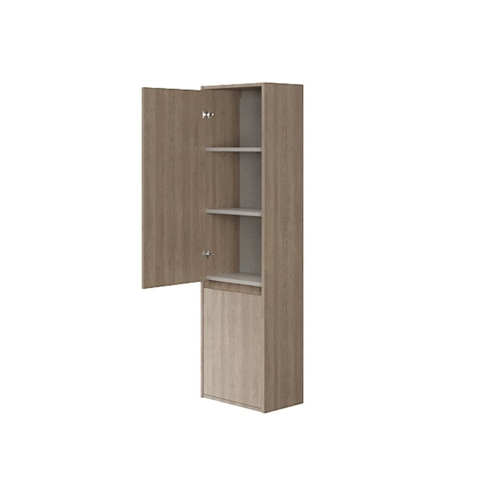 Dulap baie suspendat Cersanit Crea, 2 usi, 140 cm, stejar [2]