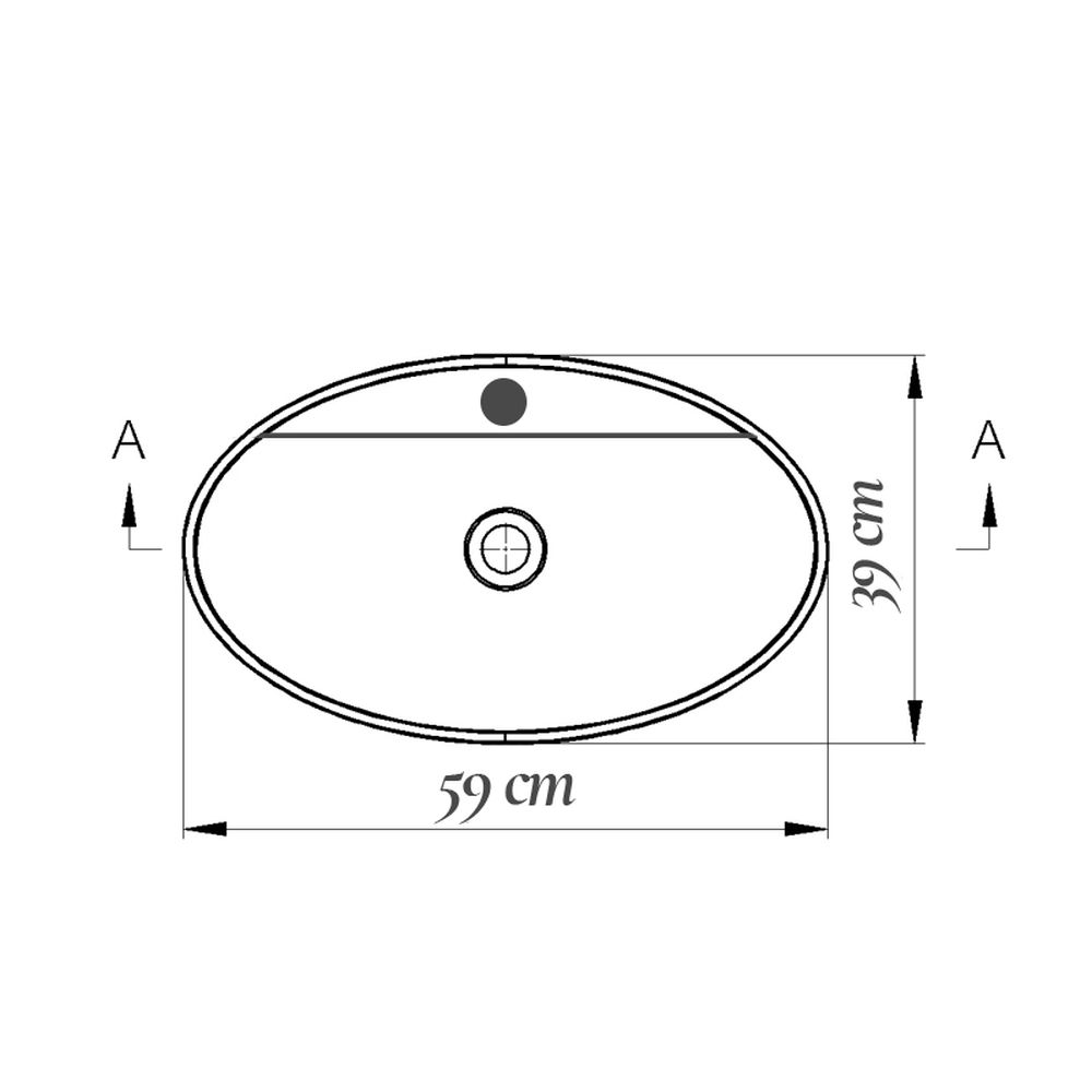 Lavoar baie pe blat oval Fluminia Loira New [9]