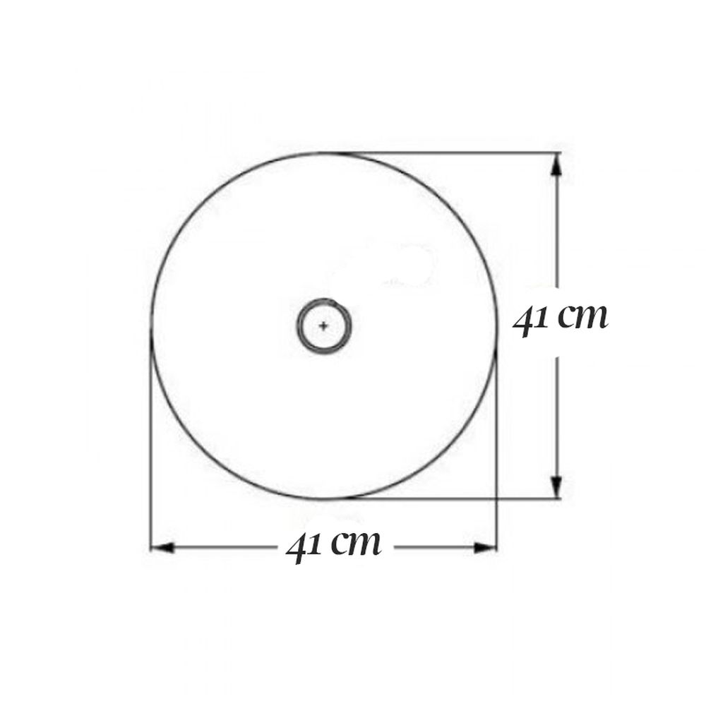 Lavoar pe blat alb lucios 41 cm, rotund, Fluminia Amereta [4]