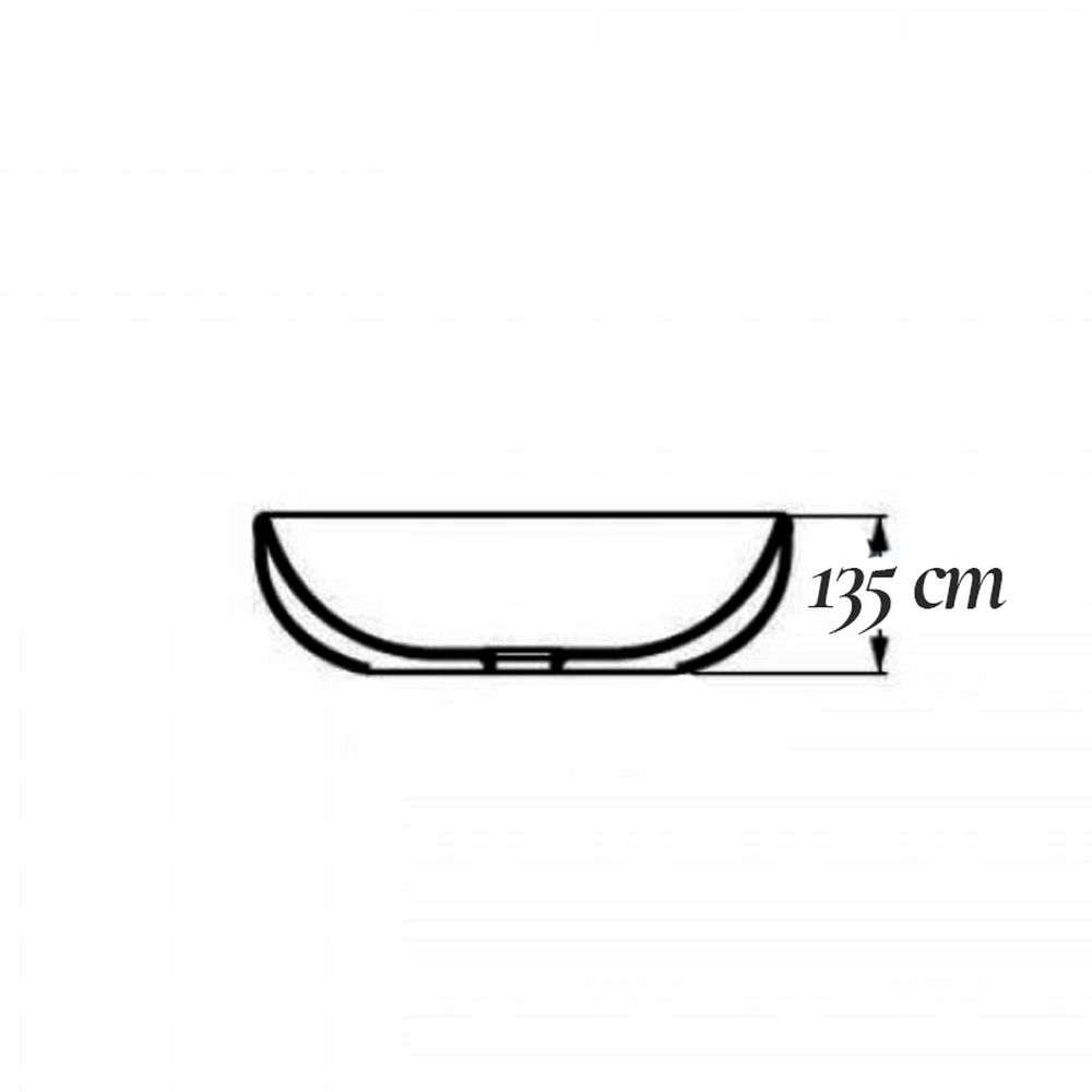 Lavoar pe blat alb lucios 41 cm, rotund, Fluminia Amereta [5]