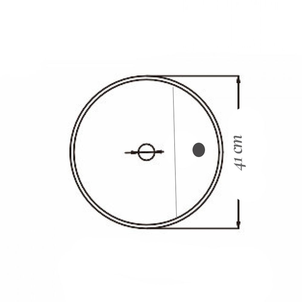 Lavoar pe blat alb lucios, 41 cm, rotund, Fluminia Cassandra [9]