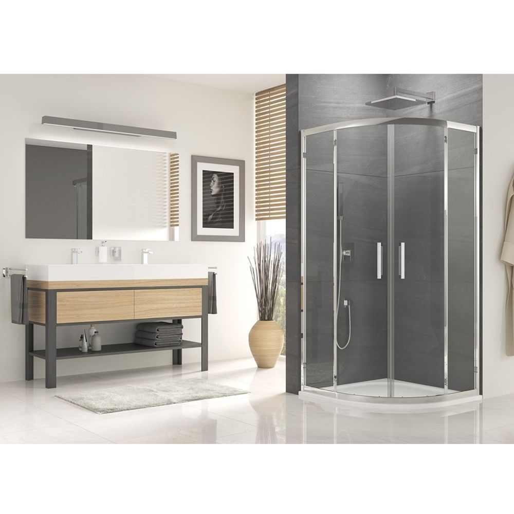Cabina dus semirotunda crom 90x90 cm, Sanswiss, Ocelia [2]