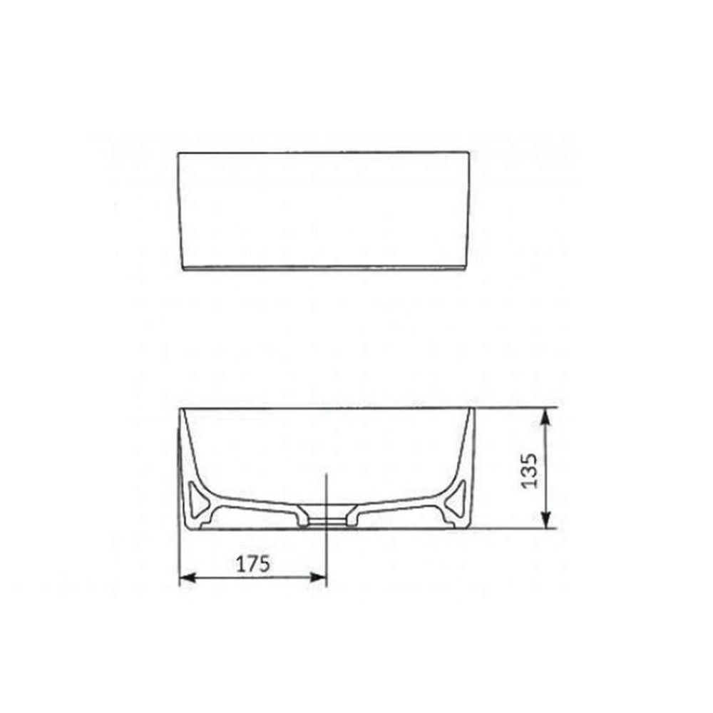 Lavoar pe blat alb lucios 35 cm, patrat, Cersanit Crea [5]