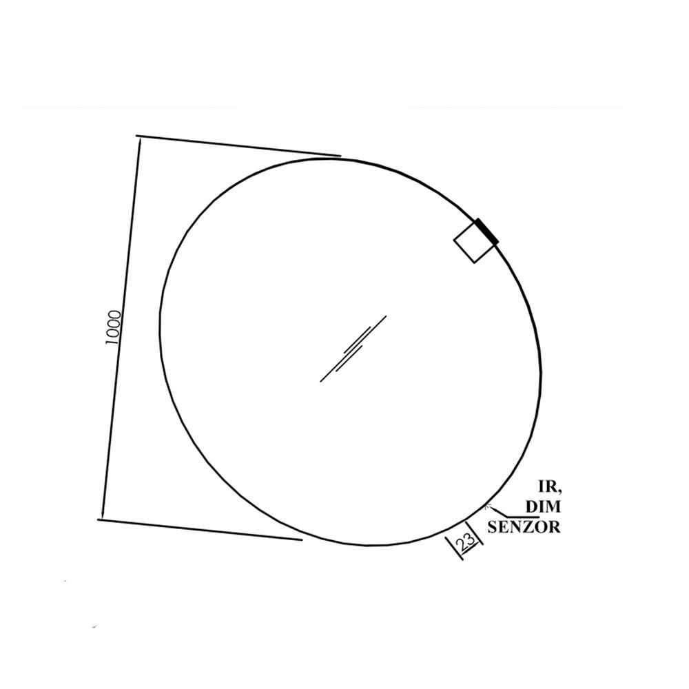 Oglinda baie 100 cm cu LED rotunda Kolpasan, Pandora [5]