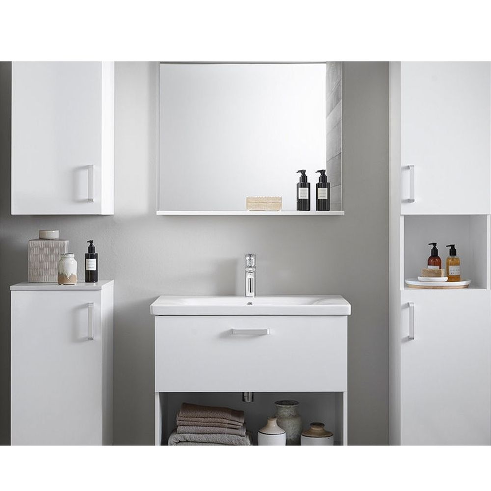 Oglinda baie 80 cm cu etajera alba Kolpasan, Evelin [3]