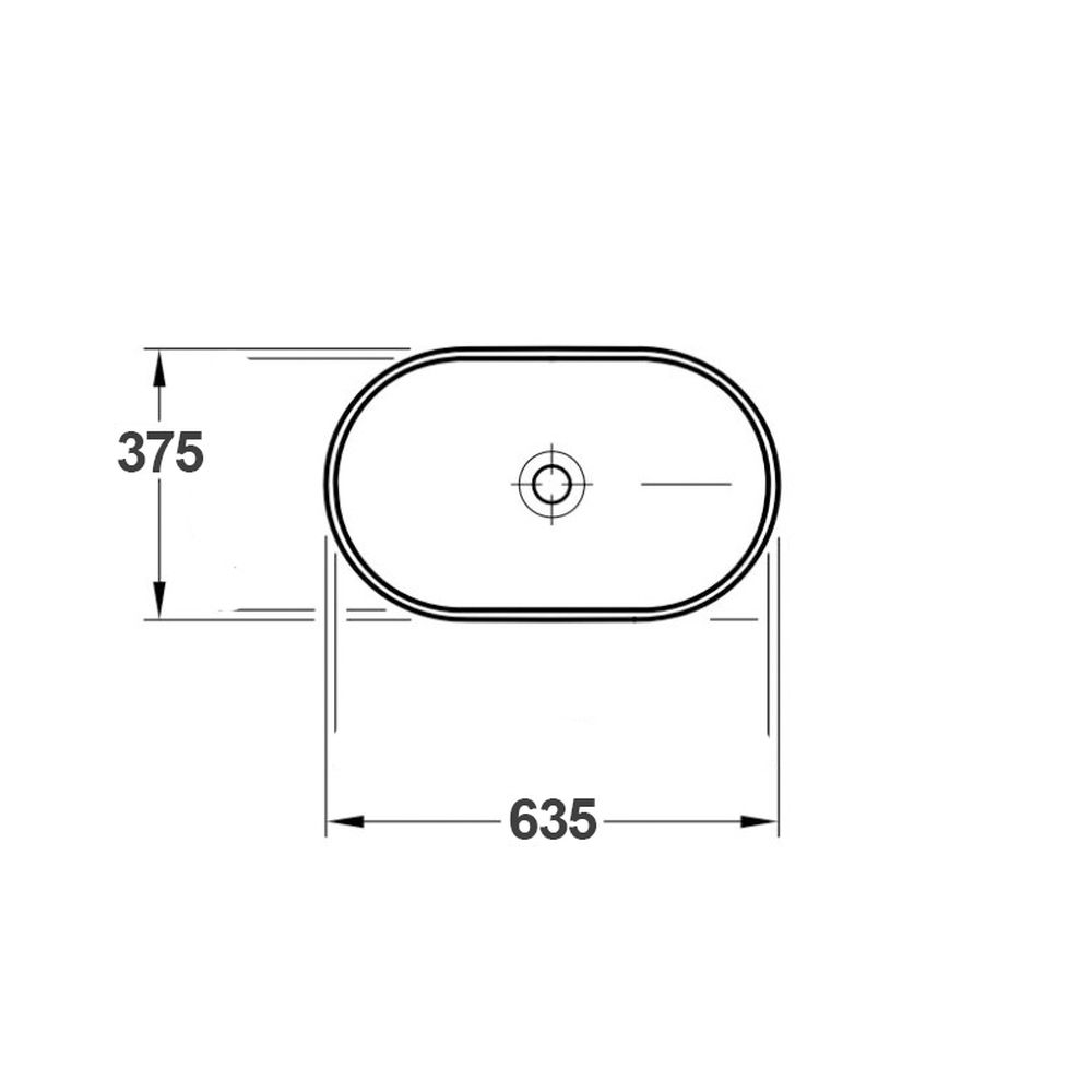 Lavoar pe blat alb lucios 64 cm, oval, Fluminia my Pleasure [9]