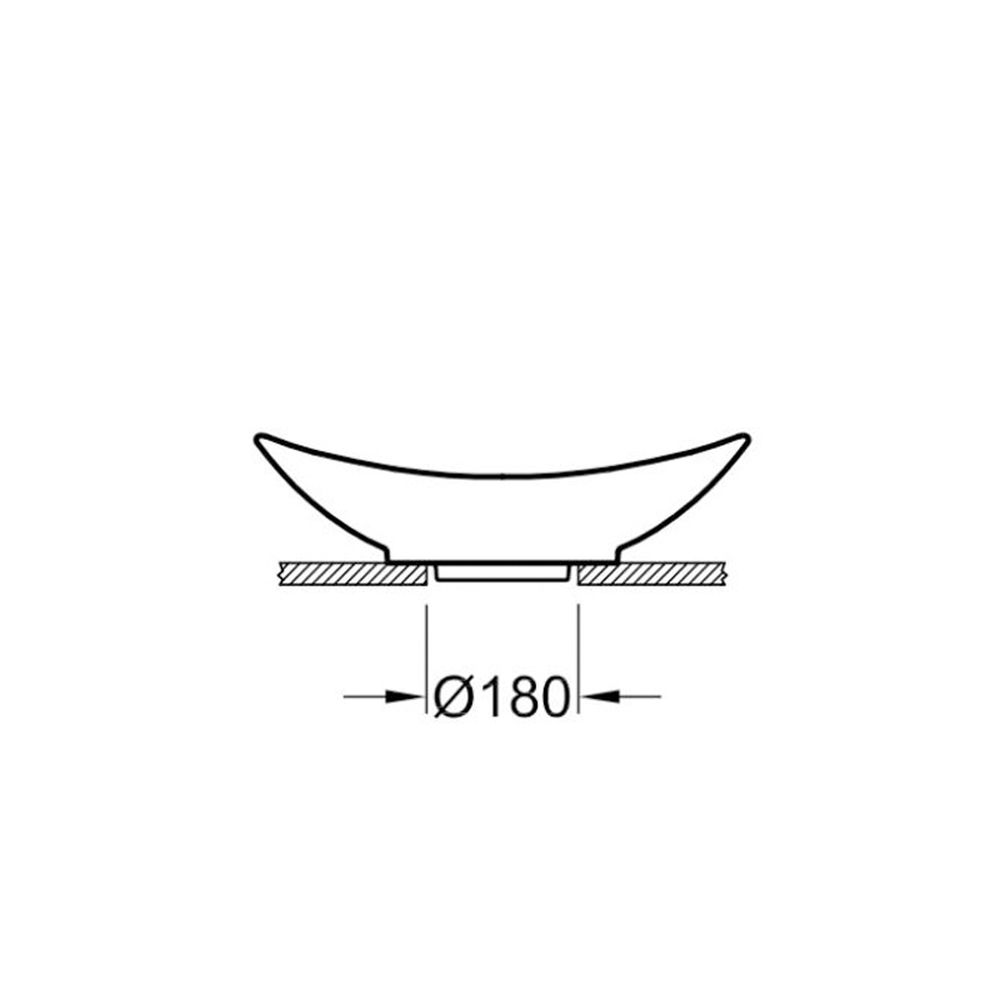 Lavoar pe blat alb lucios 64 cm, oval, Fluminia my Pleasure [11]