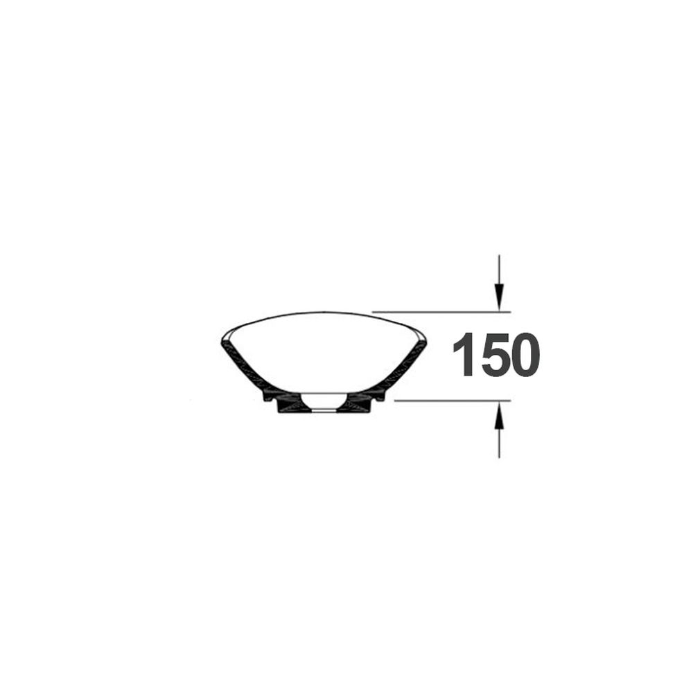 Lavoar pe blat alb lucios 64 cm, oval, Fluminia my Pleasure [10]