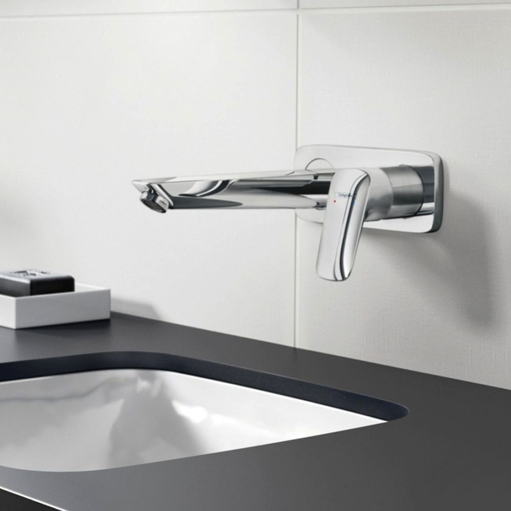 Baterie lavoar crom, cu montaj pe perete, Hansgrohe, Logis [2]