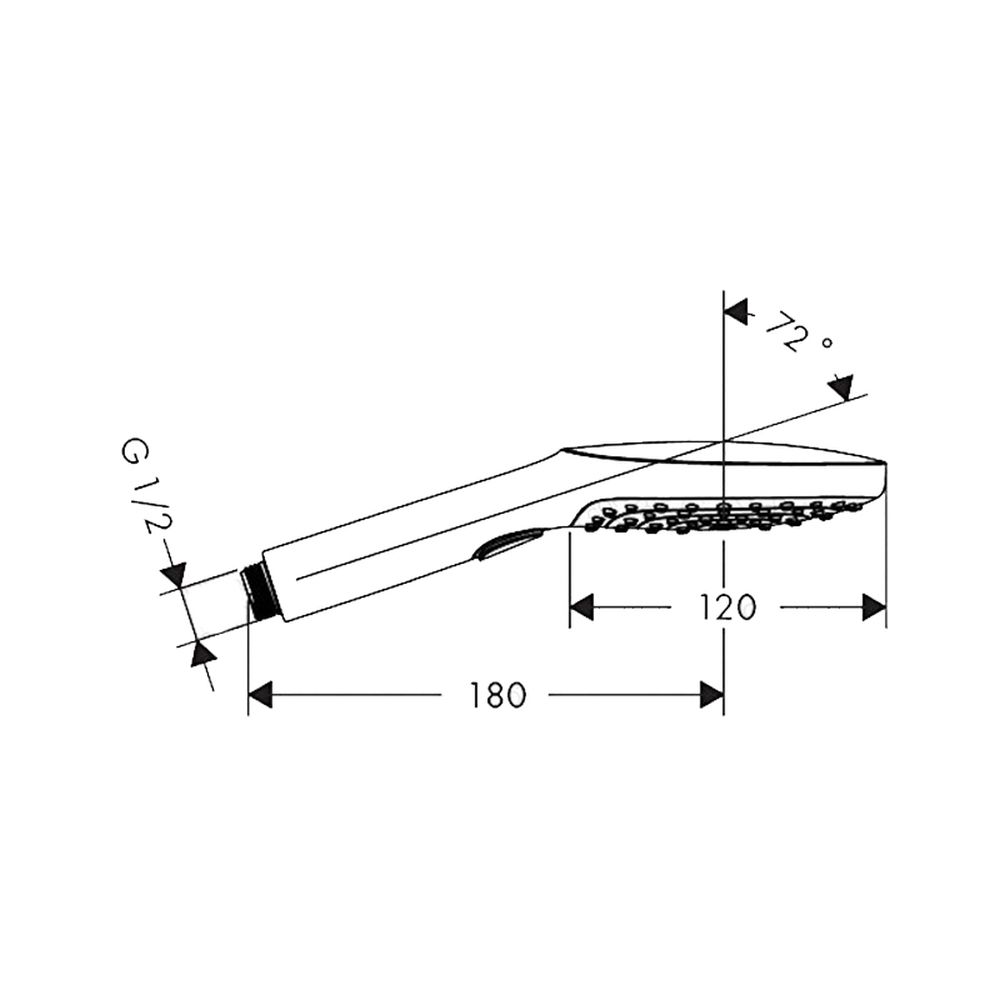 Para dus culoare alb mat Hansgrohe, Raindance Select E 120 [2]