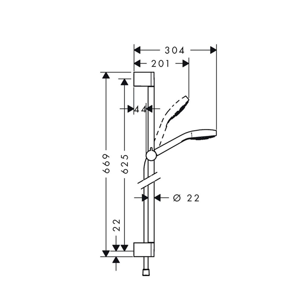 Set dus cu para si bara dus 65 cm crom Hansgrohe, Croma Select E Vario [3]