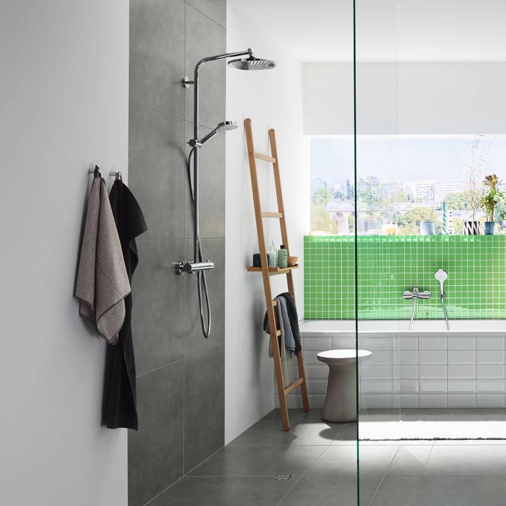 Coloana de dus cu baterie termostata, culoare crom, Hansgrohe Crometta S240 [3]