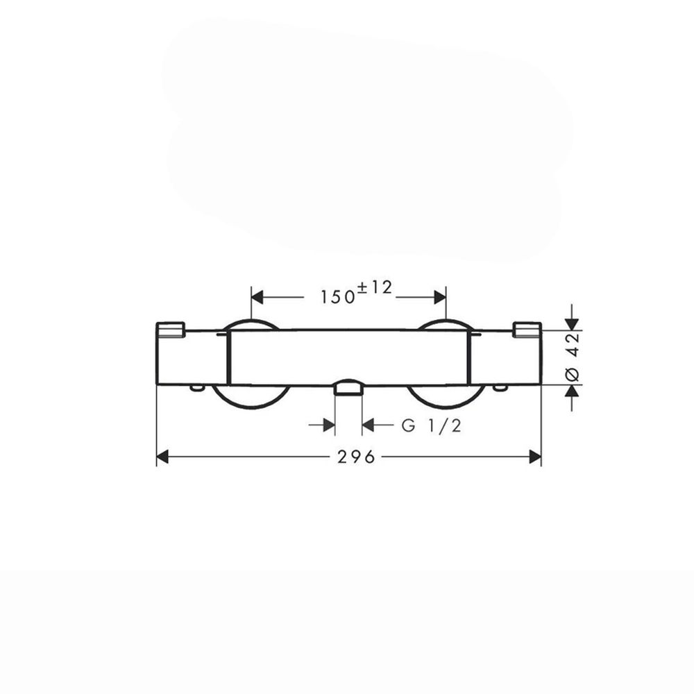 Baterie dus termostatata crom Hansgrohe, Ecostat 1001 CL [2]