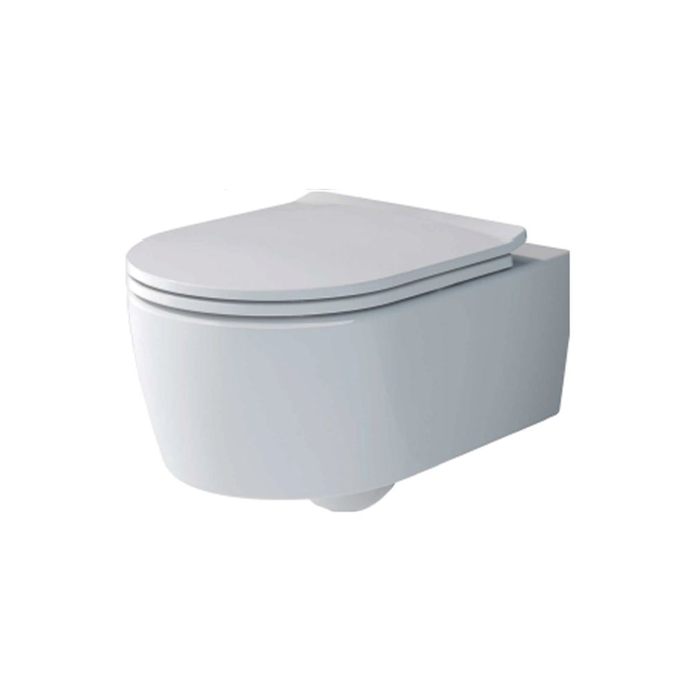 Set vas wc suspendat rimless cu capac soft close Soul cu rezervor wc incastrat ViConnect si  clapeta actionare dual-flush, alba cu 2 butoane cromate, Villeroy & Boch [2]