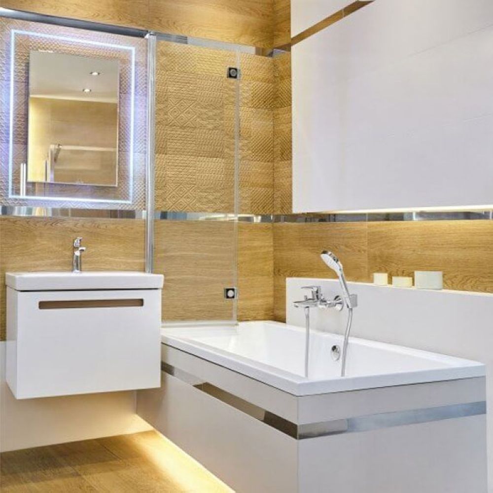 Baterie cada sau dus crom Hansgrohe, Talis Select E [2]