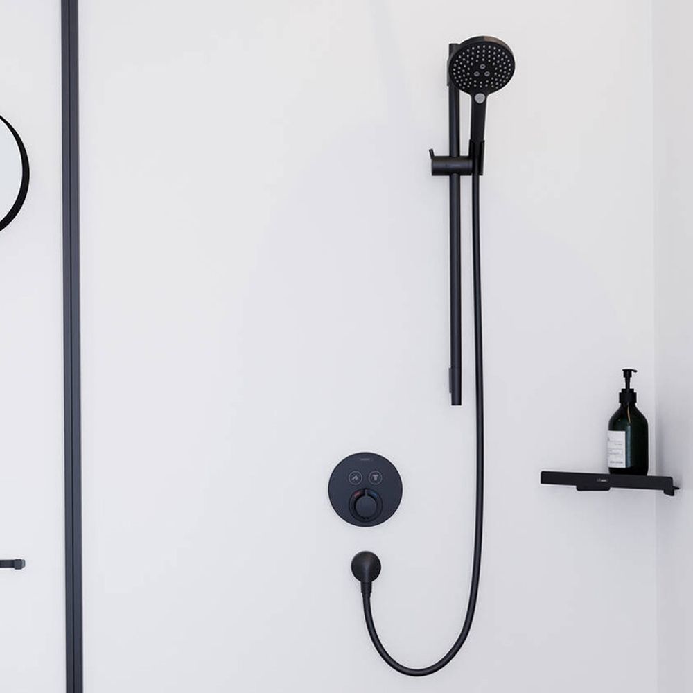 Baterie dus incastrata termostatata negru mat Hansgrohe, ShowerSelect S [2]