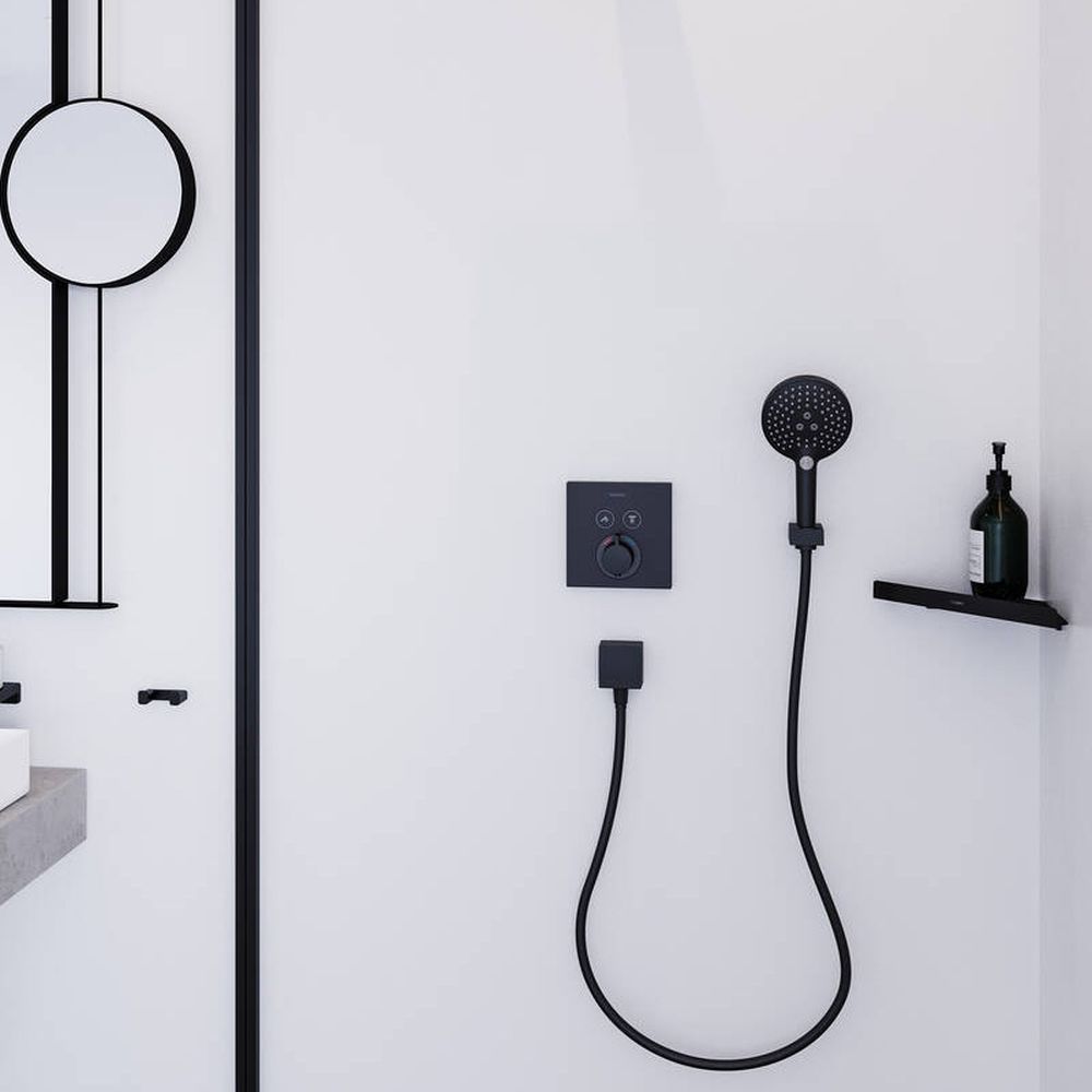 Baterie dus incastrata termostatata negru mat Hansgrohe, ShowerSelect [2]