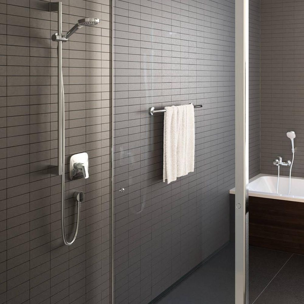 Baterie dus Hansgrohe Logis incastrata pentru corp ingropat, crom [2]