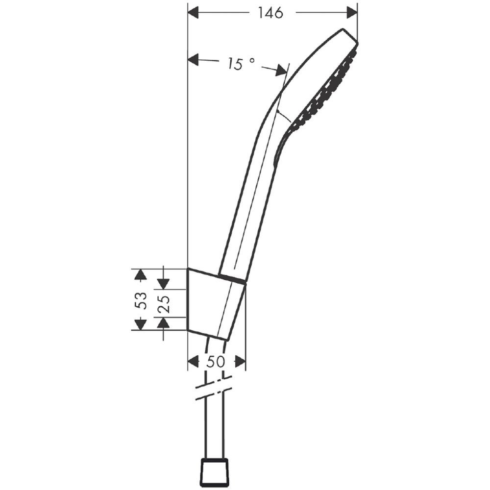Set dus cu para, suport fix si furtun 125 cm incluse alb/crom Hansgrohe, Croma Select E Vario [2]