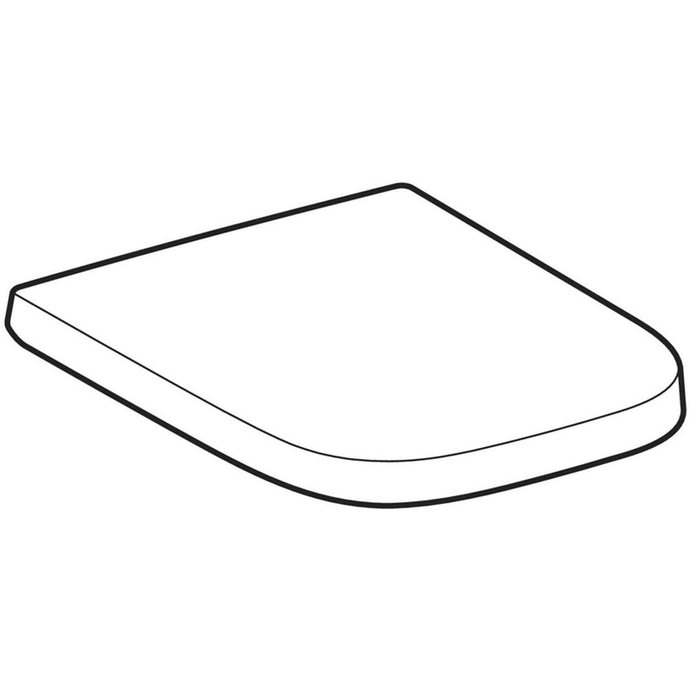 Capac wc soft close alb dreptunghiular Geberit, Selnova Square [2]