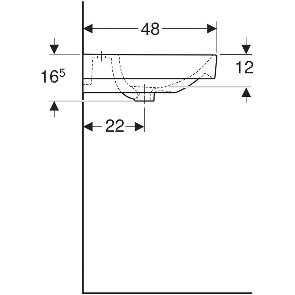 Lavoar baie dublu pe mobilier alb 120 cm Geberit Smyle Square [5]