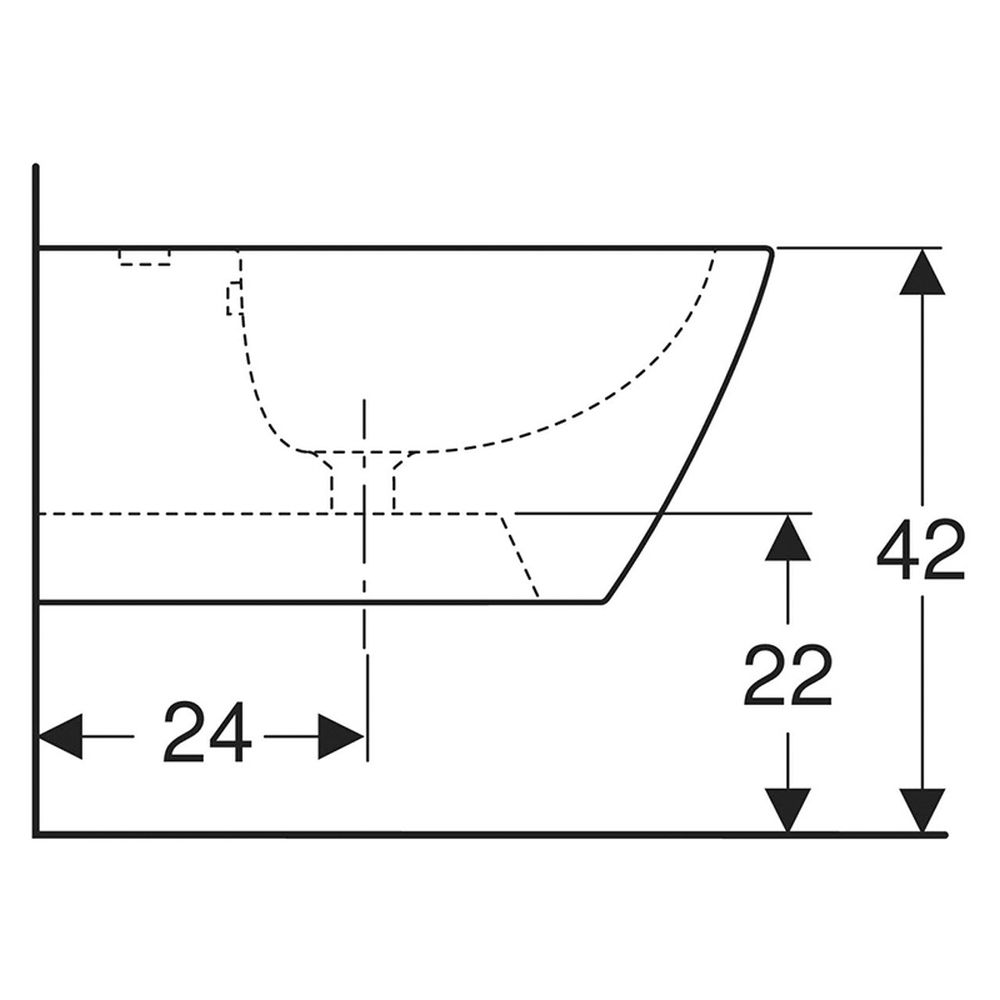 Bideu suspendat alb Geberit Smyle Square [4]