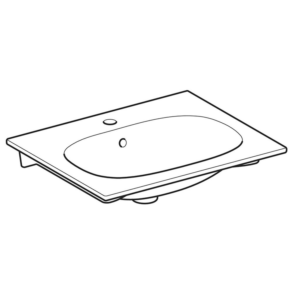Lavoar baie incastrat alb 60 cm Geberit Acanto [2]