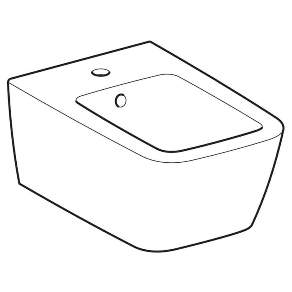 Bideu suspendat dreptunghiular alb, Geberit iCon Square [2]
