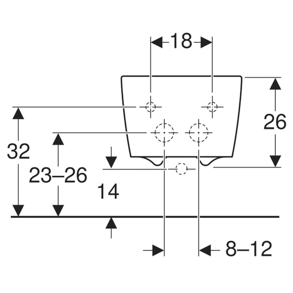 Bideu suspendat dreptunghiular alb, Geberit iCon Square [5]