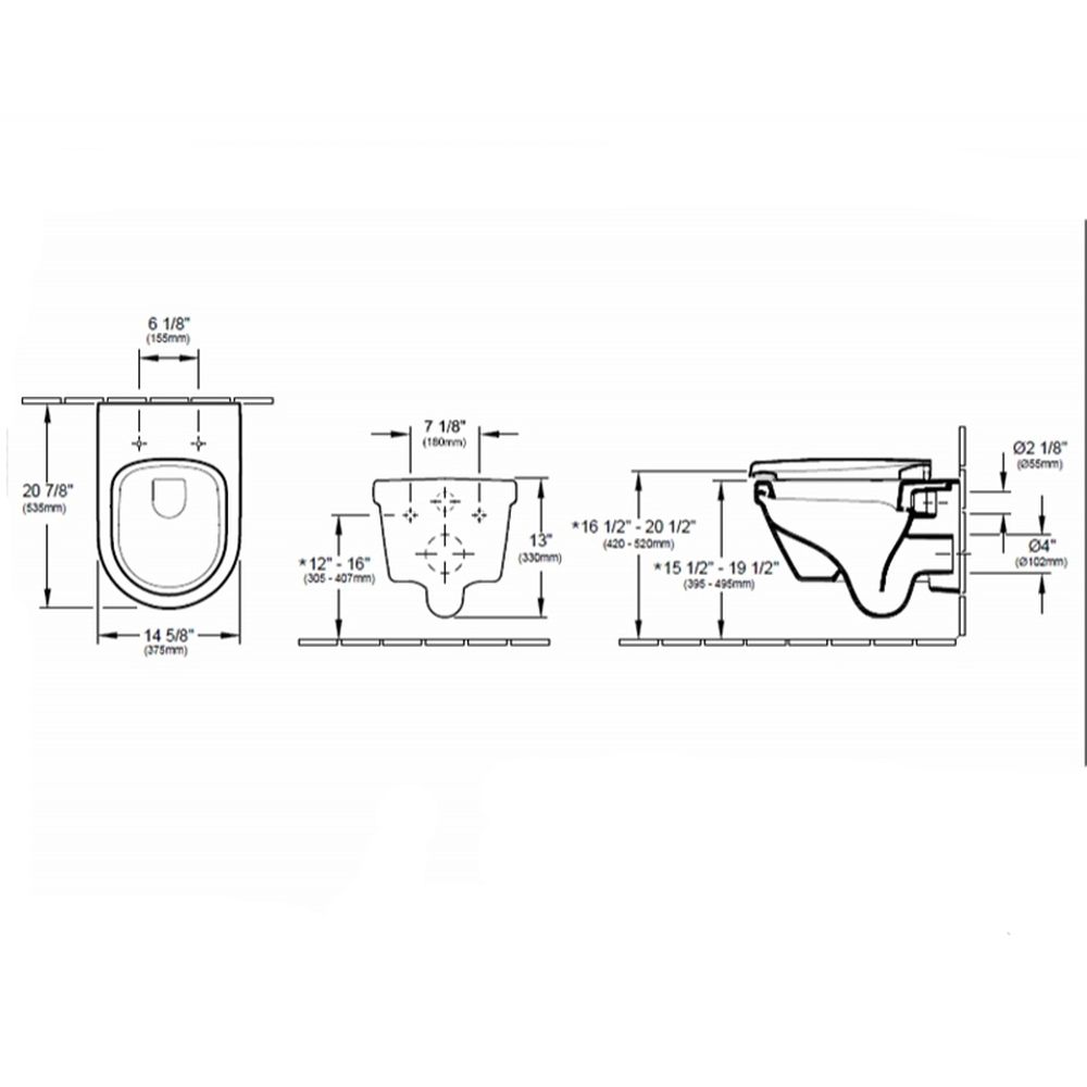 Set vas wc suspendat rimless Villeroy&Boch Architectura cu capac soft close, direct flush [6]