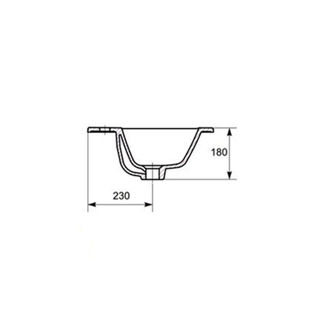 Lavoar baie incastrat alb lucios 60 cm Cersanit Ontario New [5]